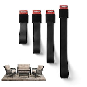 TarpTack 360™ Rubber Grip Straps for Outdoor Furniture & Grill Covers - Windproof Patio Tie Downs