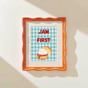 Jam First Scone Poster - Wall Art - Poster - Cornwall