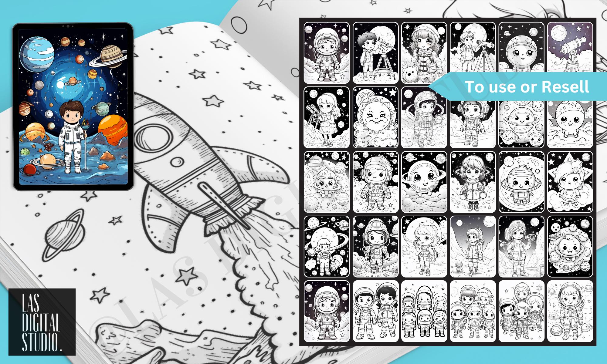 Coloring Pages Bundle of Kawaii With PLR Resell Rights | 200 Designs - Etsy