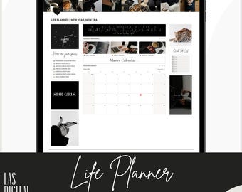 Planificador de vida todo en uno Notion / Organizador diario, semanal y mensual (Reventa PLR)