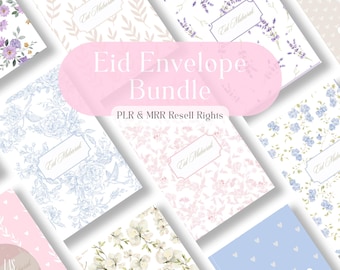 Paquete de sobres Eid / 16 diseños únicos / Sobres imprimibles para Eid