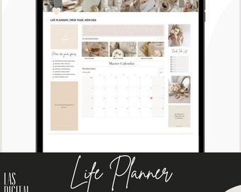 Planificador de vida todo en uno Notion / Organizador diario, semanal y mensual (Reventa PLR)
