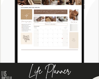 Planificador de vida todo en uno Notion / Organizador diario, semanal y mensual (Reventa PLR)