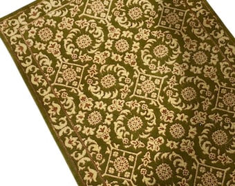 Alfombra Oushak anudada a mano – Lana de Nueva Zelanda / Pelo suave de lujo / Alfombra de pasillo y de área