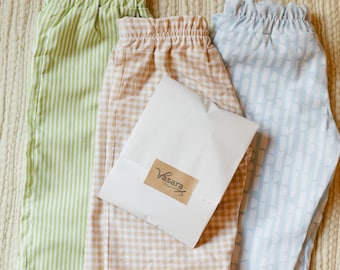 Soft Cotton Baby Pants | Neutral Minimalist Toddler Trousers (Handmade)