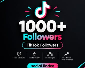 1000 seguidores en TikTok, servicio de crecimiento en redes sociales (descarga digital)