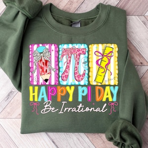 Pi Day-tröja för matematiklärare, rolig att vara irrationell, mattehumor-tröja, matchande outfit för matematiklärare, kläder för skolstart