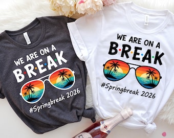 Camisetas para las vacaciones de primavera 2026, camisetas para vacaciones en grupo, camisetas para viajes con amigos, atuendos para las vacaciones de primavera, blusas para fiestas en la playa, atuendos para noches de verano