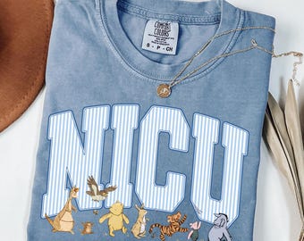 Camiseta Comfort Colors para la UCIN, camiseta de trabajo a cuadros para enfermeras de la UCIN, lindo conjunto para la UCIN, regalo de agradecimiento para enfermeras de la UCI neonatal, camiseta de cuidados intensivos neonatales