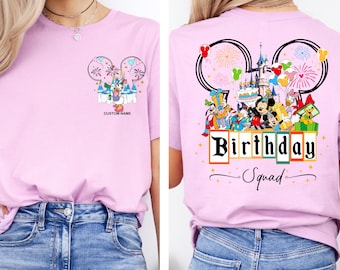 Benutzerdefinierte Disney Geburtstag T-Shirt, Micky und Freunde Geburtstag Shirt, Geburtstag Familie passenden T-Shirt, Geburtstagsparty passendes Outfit