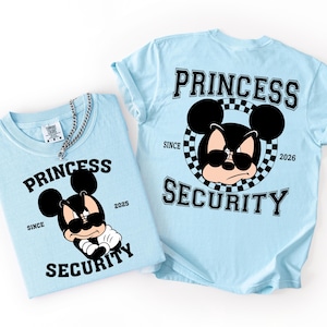 Comfort Colors Disney Princess säkerhetströja, Disney familjetrev-tröja, Disney pappa-tröja, Disneyworld-outfit, Disneyland pappa-dottertröja