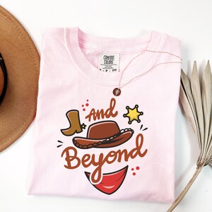 Comfort Colors To Infinity And Beyond Couple Shirt, Toy Story Buzz And Woody Tee, Disney Couple Tshirt, Toy Story Apparel, Vacation Crewneck image 4