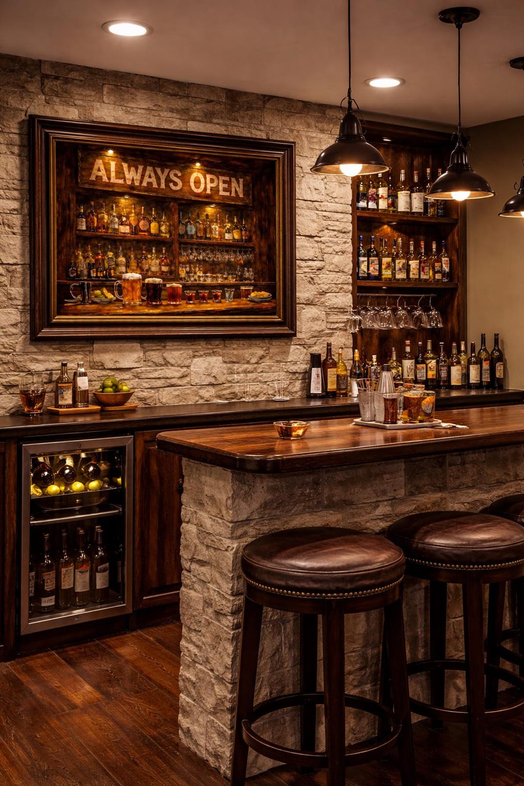 Always Open Bar Print, Rustic Man Cave Decor (digital Download) - Etsy