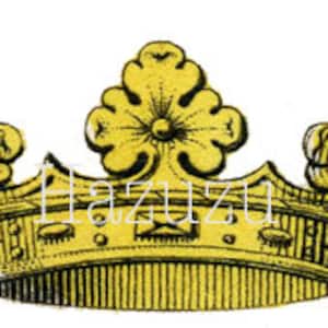 Gold Crown Medieval PNG princess  clip art transparent background digital stamp instant download collage journal scrapbooking