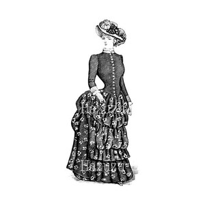 VICTORIAN WOMAN PNG fashion clip art vintage transparent background digital stamp instant download mixed media collage journal scrapbooking