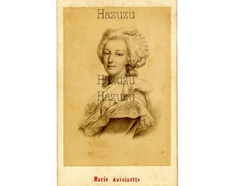 Marie Antoinette imprimible original retrato vintage sello digital instantánea descarga de medios mixtos collage diario scrapbooking