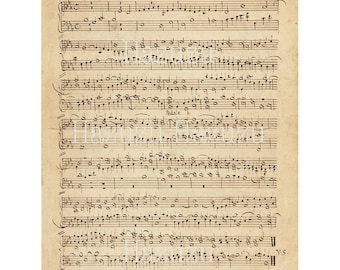 Vecchia musica scritta a mano note musicali texture sfondo PNG stampabile diario spazzatura download istantaneo collage diario scrapbooking