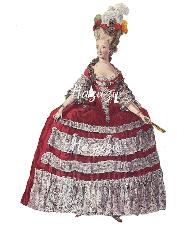 Marie Antoinette French Woman PNG Fashion 18th Century Clip - Etsy