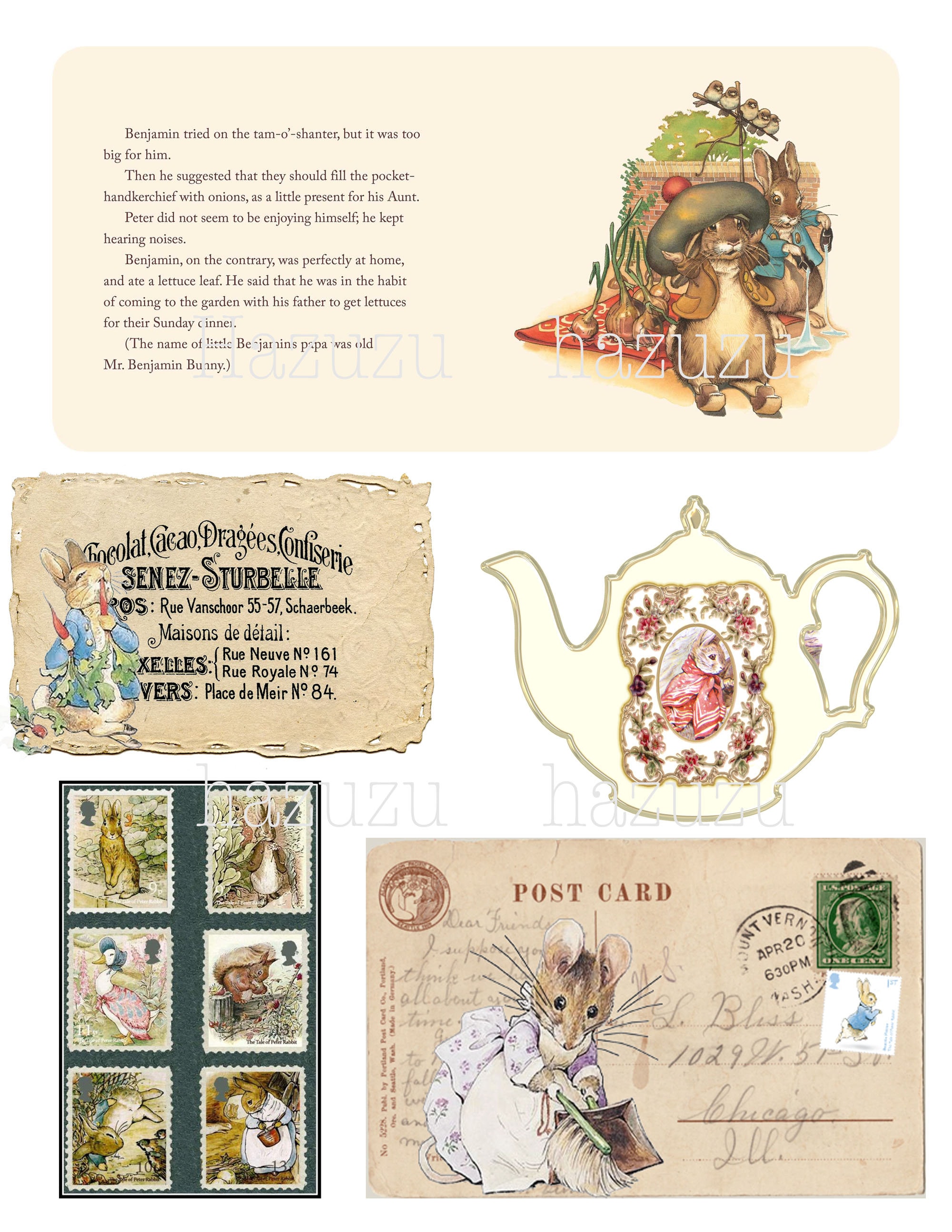 Peter Rabbit Bundle Beatrix Potter PNG Digital Instant Download ...