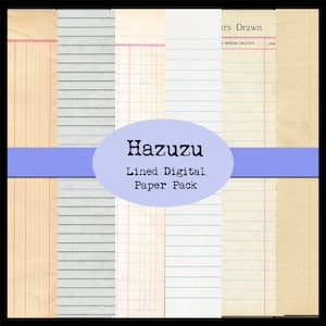 Lined Digital Paper Pack Bundle background ledger scrapbooking paper instant download digital collage junk journal scrapbooking