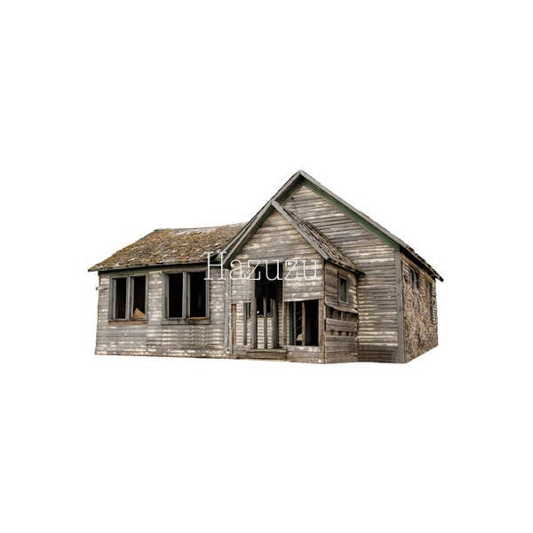 Old Abandoned house PNG farm cabin rustic vintage clip art transparent digital stamp instant download collage junk journal scrapbooking