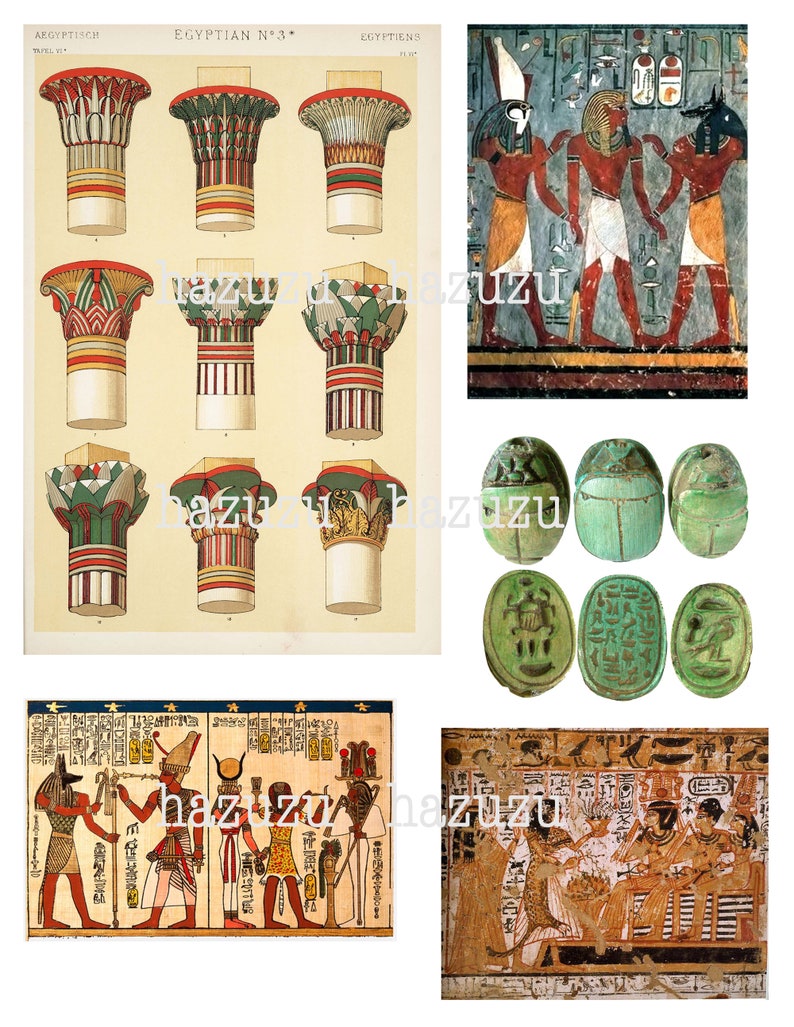 Ancient Egypt Printable Paper Pack Bundle Egyptian Paper Etsy