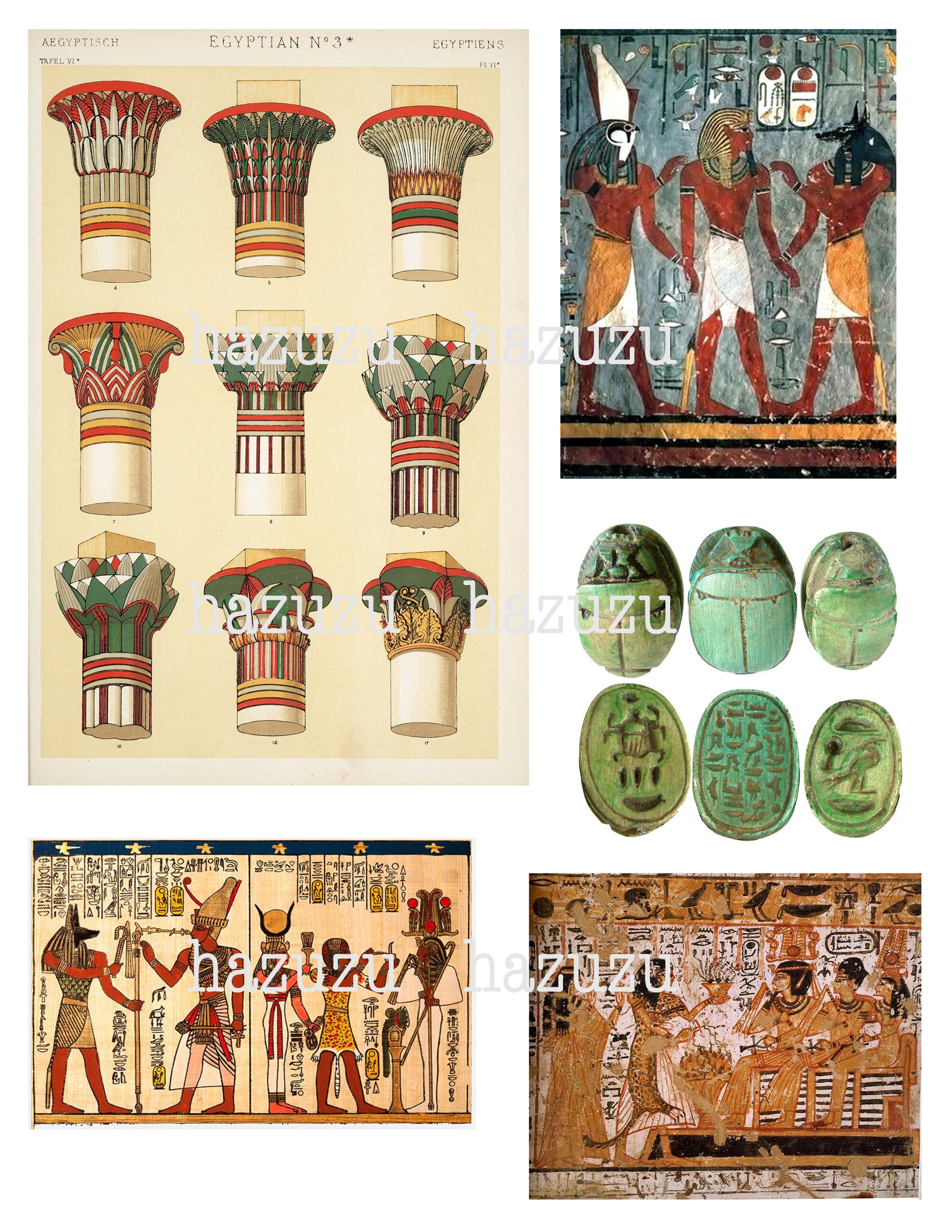 Bookbinding Ancient Egypt Printable Paper Pack Bundle Egyptian paper instant download digital