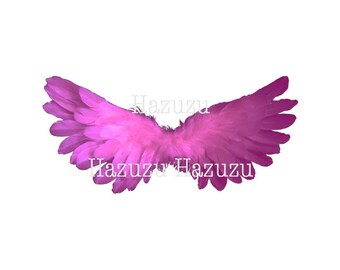 Pink Feather Wings PNG Christian Heaven Angel clip art transparent background digital stamp instant download collage journal scrapbooking