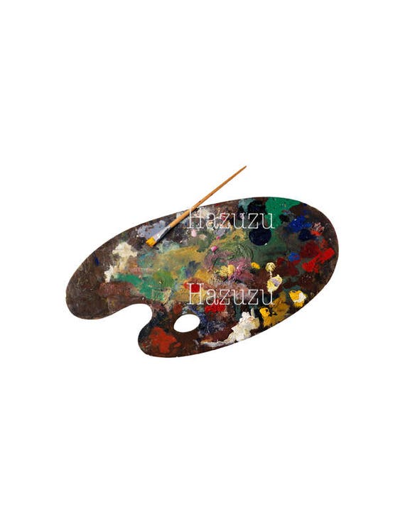 Artist Palette Png Paint Painting Paintbrush Clip Art Etsy