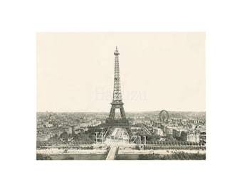 Tour Eiffel Vintage Photo Français PNG Paris éphémères fond transparent timbre numérique Téléchargement instantané collage journal scrapbooking