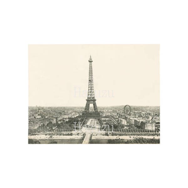 Vintage Eiffel Tower Photo French PNG Paris ephemera transparent background digital stamp instant download collage journal scrapbooking