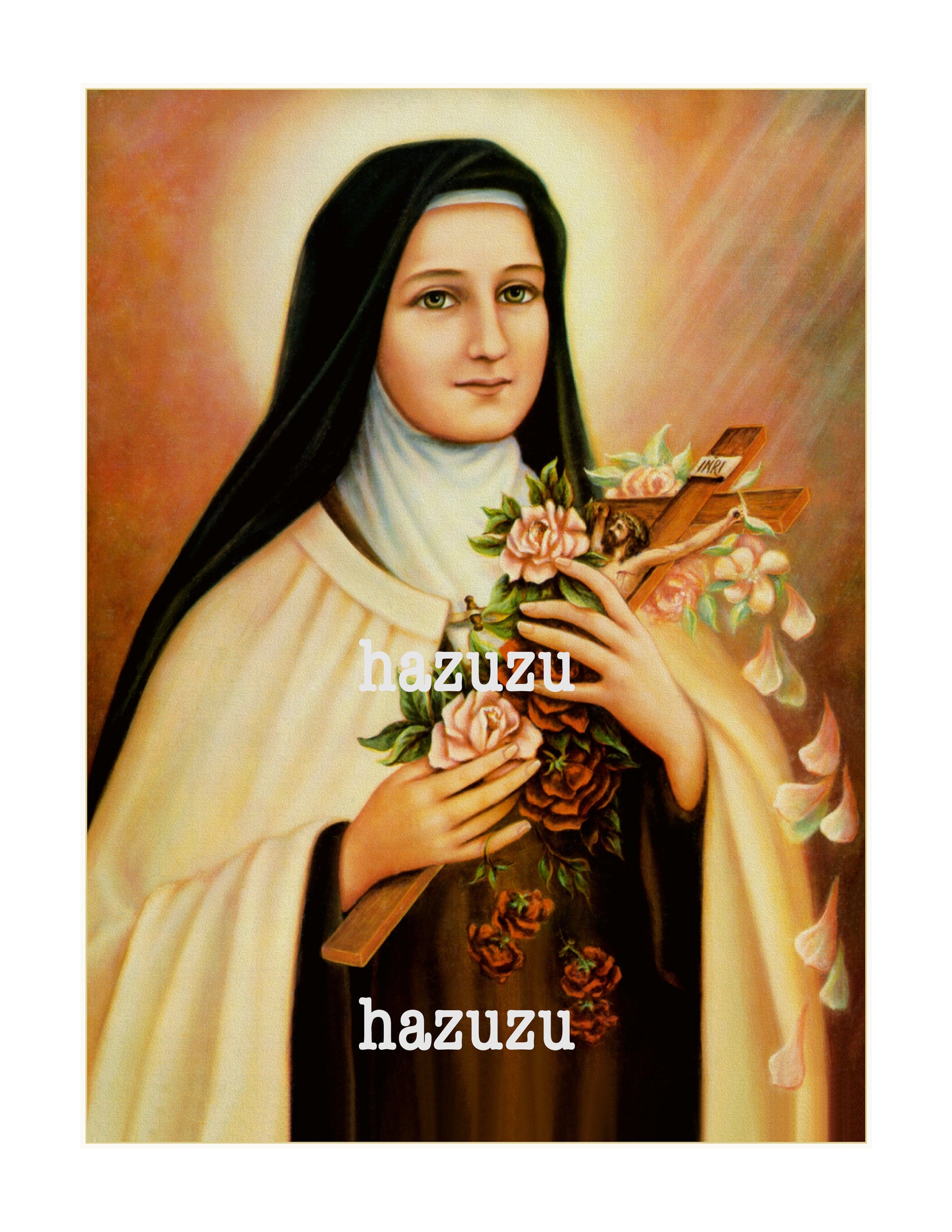 St Theresa Little Flower Catholic Saint Teresa clip art Etsy