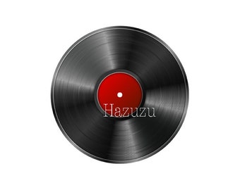 Imágenes prediseñadas PNG de discos de vinilo antiguos, música, fondo transparente, sello digital retro, descarga instantánea, collage, diario, álbum de recortes