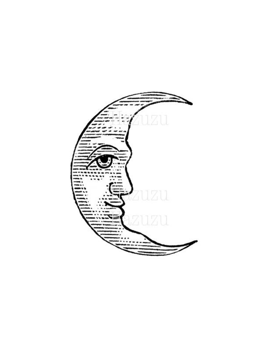 MEDIEVAL MOON PNG Celestial Clip Art Transparent (Download