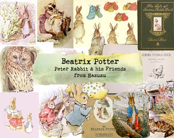 Peter Kanin Bundle Beatrix Potter PNG digital direktnedladdning utskrivbar collagejournal scrapbooking