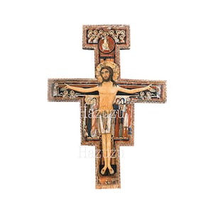 Cruz de São Francisco PNG Christian San Damiano Clip art franciscano parte traseira transparente selo digital download instantâneo colagem diário scrapbooking