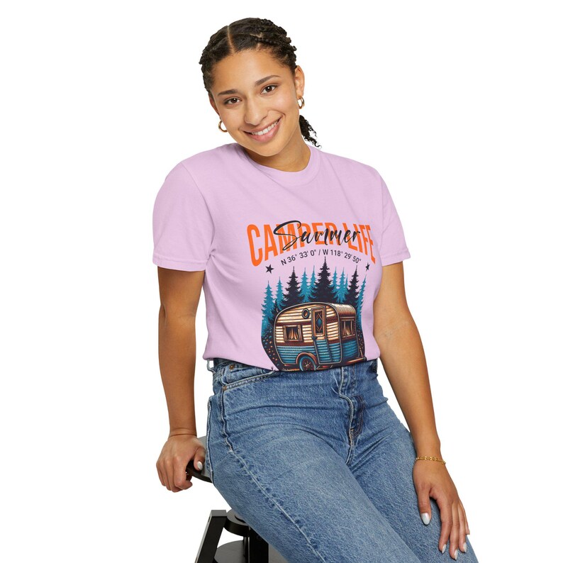 T-shirt med husvagnsmotiv | T-shirt med vintagemotiv bild 3