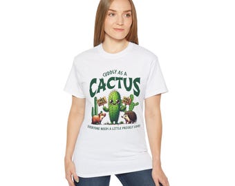 Kaktus T-shirt | Udda ökenillustration, gåva för växtälskare