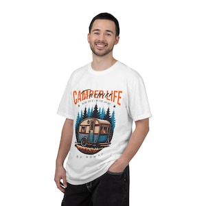 T-shirt med husvagnsmotiv | T-shirt med vintagemotiv White