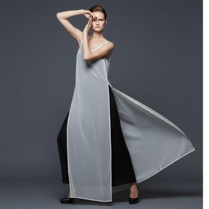 long sheer tunic dress Sneaky Link | Sheer Tunic Dress Black