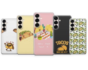 Coque de portable Taco Fiesta – Revêtement alimentaire mexicain pour iPhone 17 Air 16e 15 Pro Max 14 13 | Samsung S25 Ultra S24 S23 FE | Google Pixel 10 XL 9