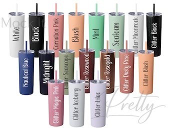 20oz Skinny Tumbler Color Chart Template for POD Etsy Tools, Maars Skinny Tumbler Color Guide, Tumbler with Lid and Straw Color Chart Guide