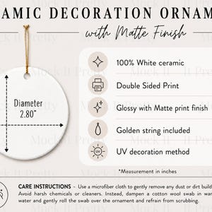 Matte Ceramic Ornament Size Chart – Double Sided Print Guide (Digital Download)