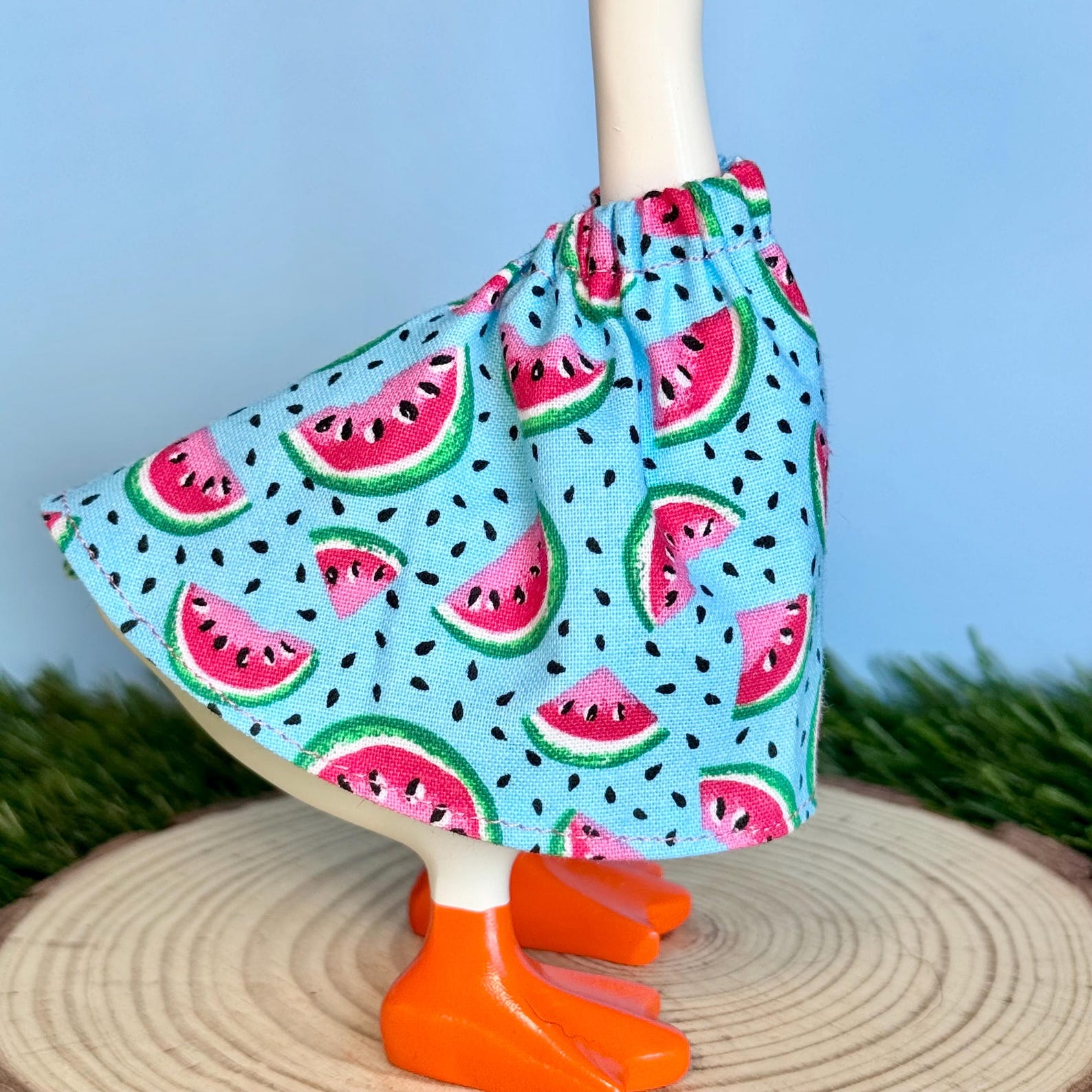 Watermelon Dress & Bow 7” Desk Goose Outfit | Goose Spring Clothes ...