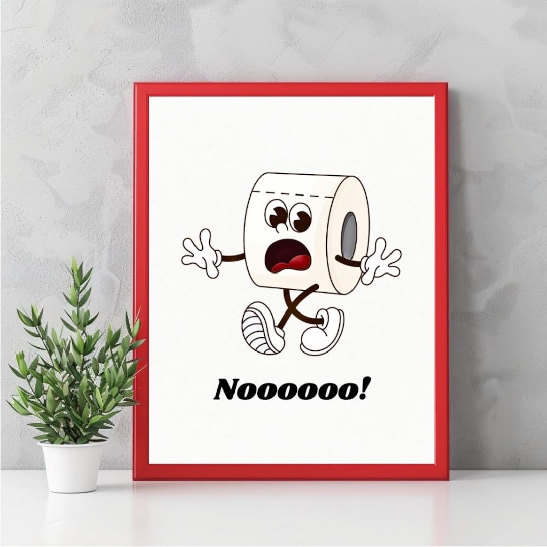 Funny Bathroom Wall Art, Humorous Toilet Poster, Funny Bathroom Art ...