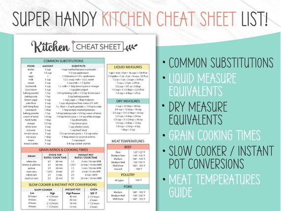 Slow cooker to instant pot conversion chart