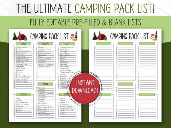 Car Camping Checklist - Camp Native - Blog