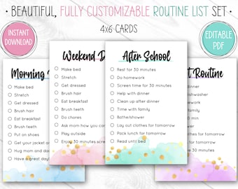Routine Chart for Kids & Adults, Daily Routine Chart Printable, Routine Cards, Routine Checklist, Daily Routine Printable, Daily Routine