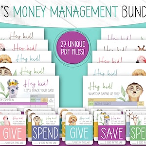 Kids Money Tracker | PRINTABLE | Savings Tracker | Kids Money Chart | Money Jar | Kids Allowance Chart | Budget Tracker | Income