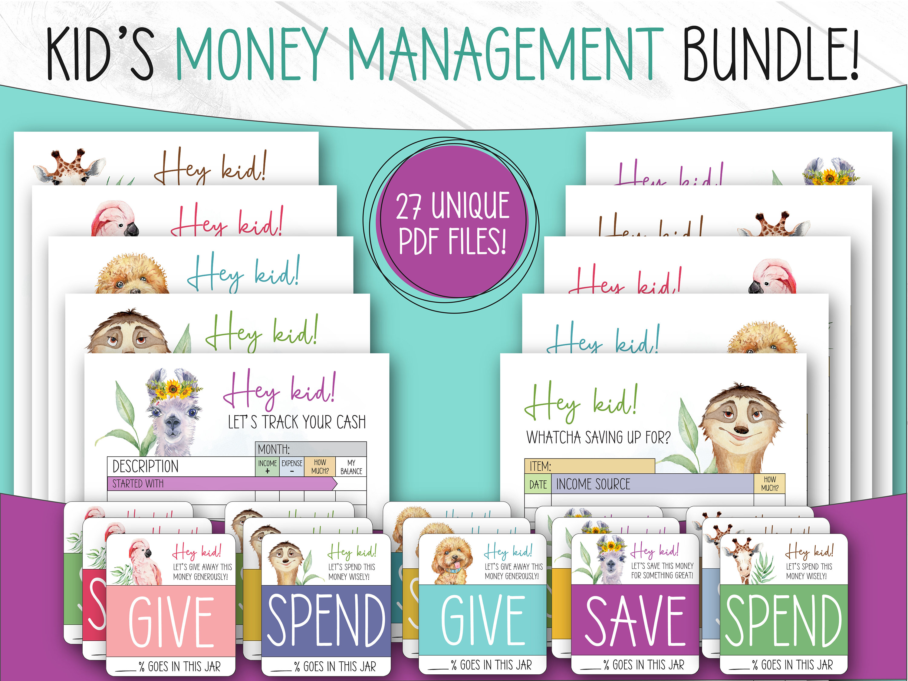 Kids Money Tracker PRINTABLE Kids Savings Tracker Kids | Etsy